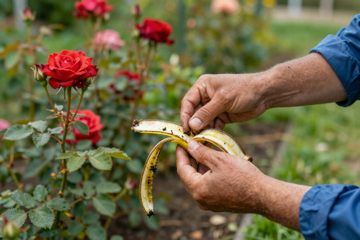 Mai più rose spente: ecco come la buccia di banana ravviva il tuo terreno!